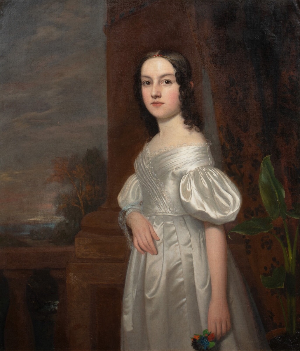 Portrait d'une jeune fille, vers 1800  Entourage de Thomas Hikey (1741-1824)  -photo-3