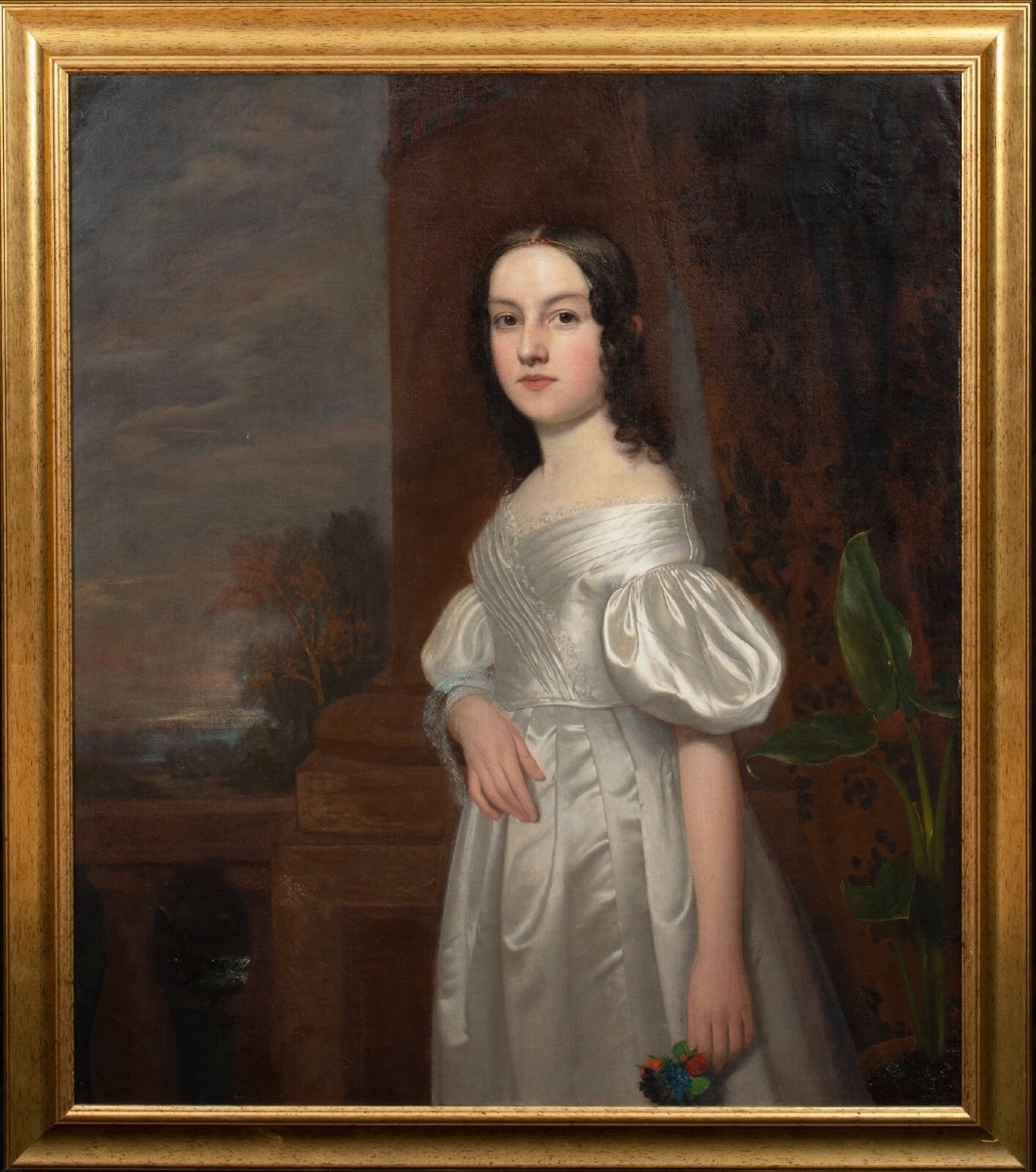Portrait d'une jeune fille, vers 1800  Entourage de Thomas Hikey (1741-1824)  