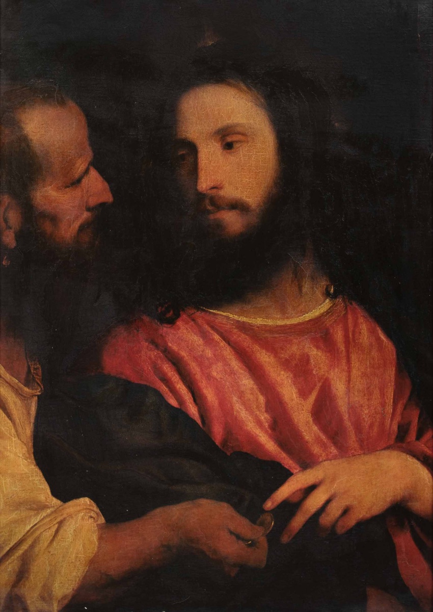 Le Tribut, XVIIe siècle  Suiveur du Titien (1488-1576)  -photo-2