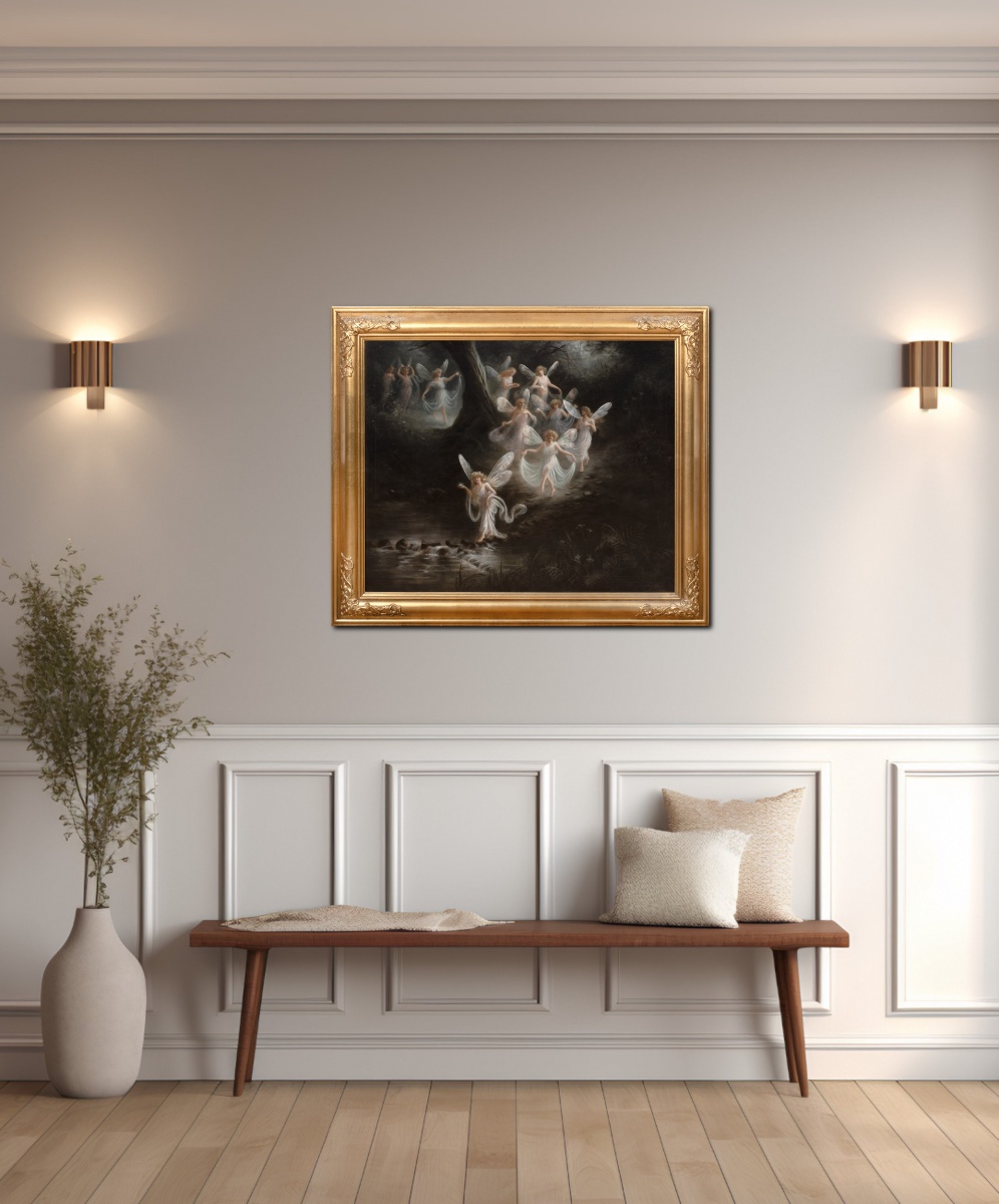 The Enchanted Fairy Garden, 19th Century By Georgie Hobson, English Painter And Illustrator-photo-2