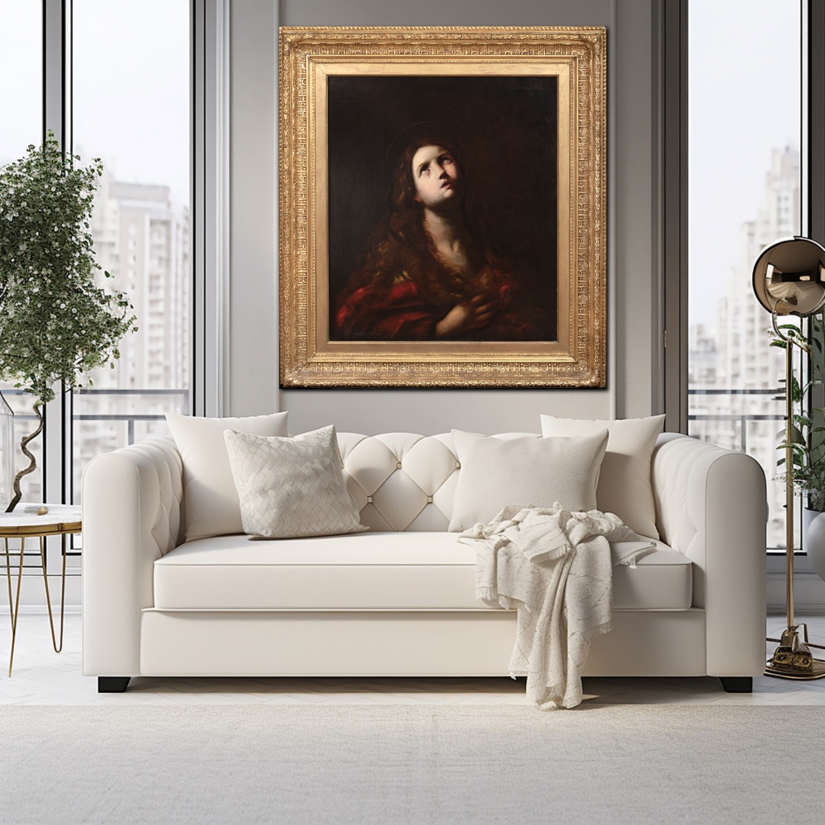 La Vierge Marie pénitente, XVIIe siècle  École vénitienne  -photo-4