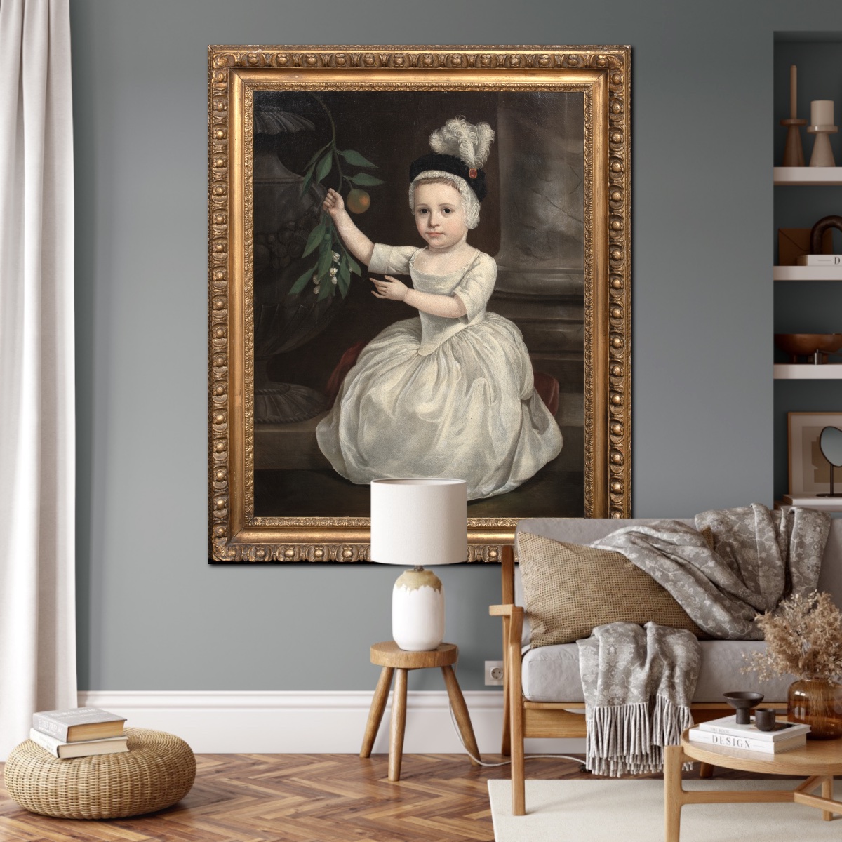 Portrait attribué à Frances Maria Fountayne (1730-1750), XVIIIe siècle-photo-4