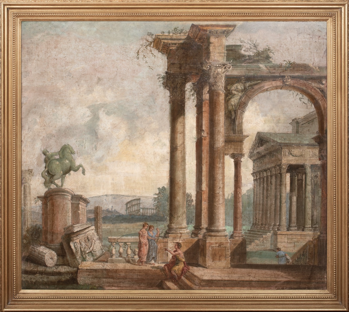 Le Temple d'Alexandre le Grand, Rome, XVIIIe siècle  Aux côtés de Giovanni Paolo Panini