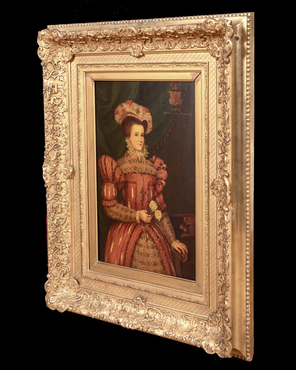 Portrait de cour de Marie Stuart, XVIIIe siècle  Suiveur de Federico Zuccari (1543-1609)  -photo-2