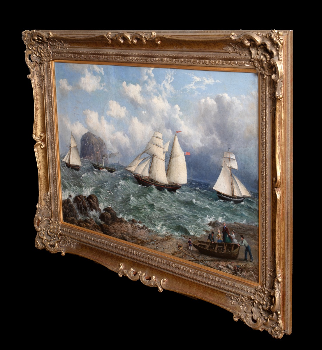 Scène de navigation au large de Bass Rock, Firth of Forth, XIXe siècle  Par MacNeil Macleay -photo-2