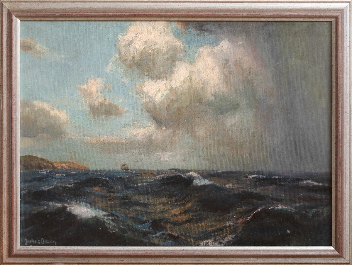 Orage imminent au large de l'île de Wight, XIXe siècle  Par Julius Olsson (1864-1942)