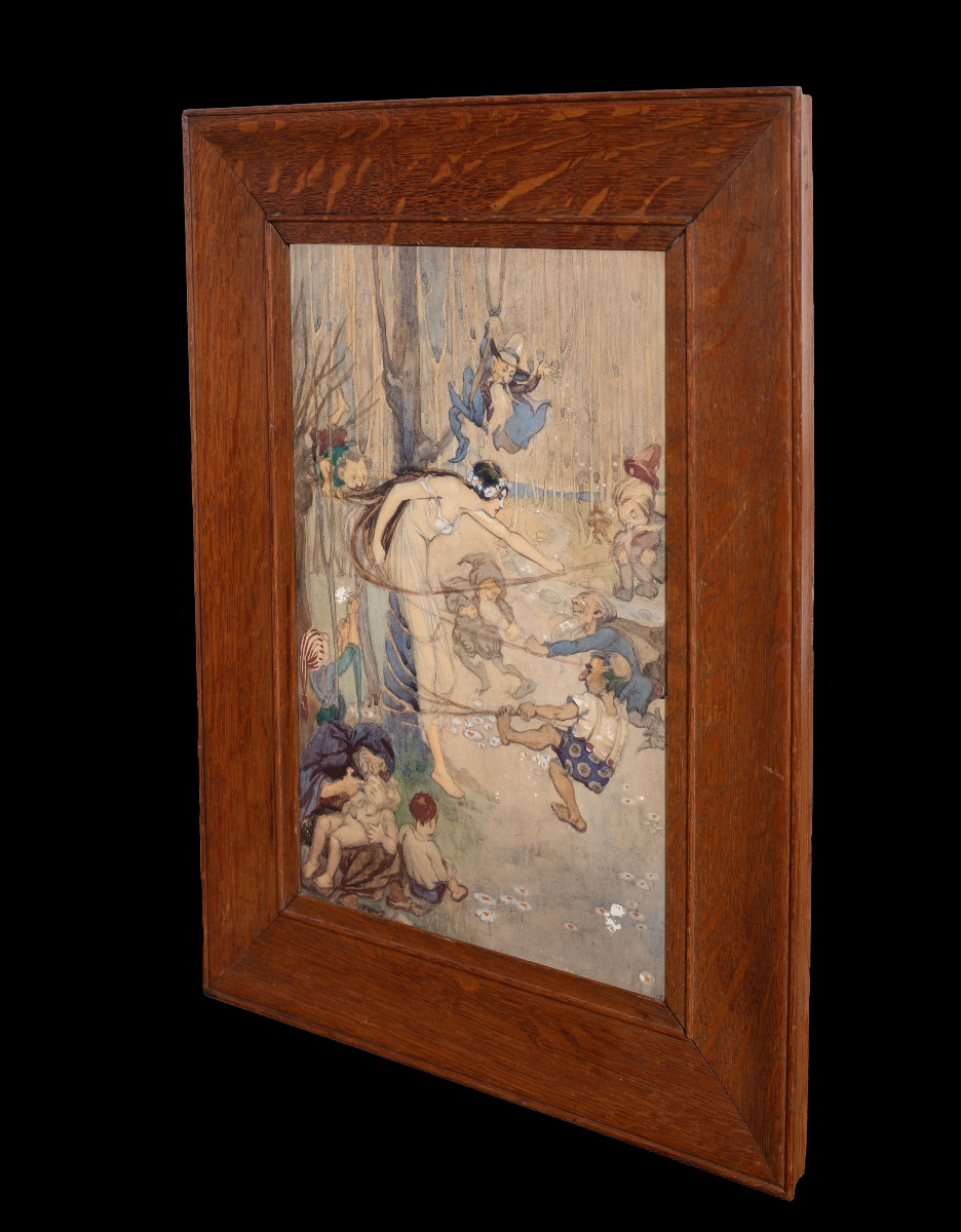 Blanche-Neige et les Sept Nains, début du XXe siècle  Cercle d'Arthur Rackham (1867-1939) -photo-3