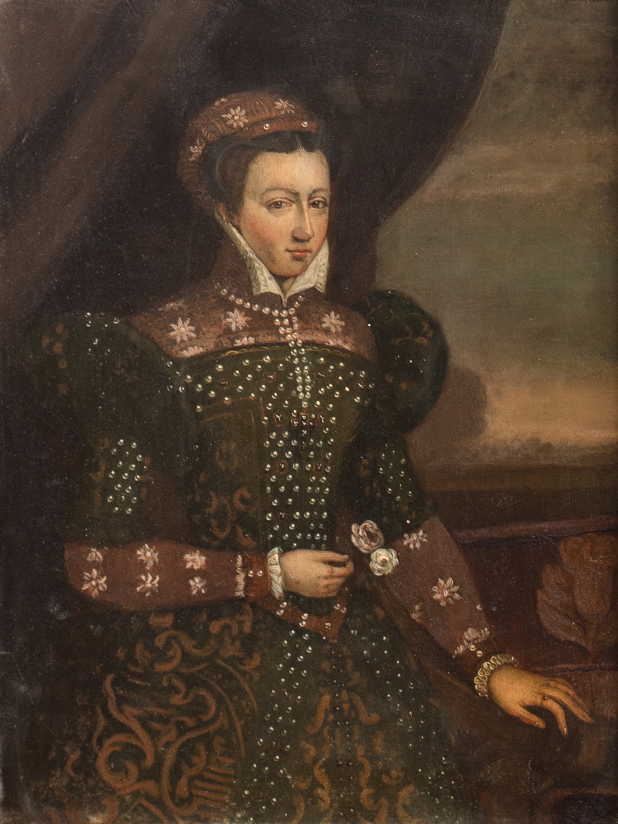  Portrait de la reine Marie Stuart (1542-1587) XVIe/XVIIe siècle  École d'Alonso Sánchez Coello-photo-2