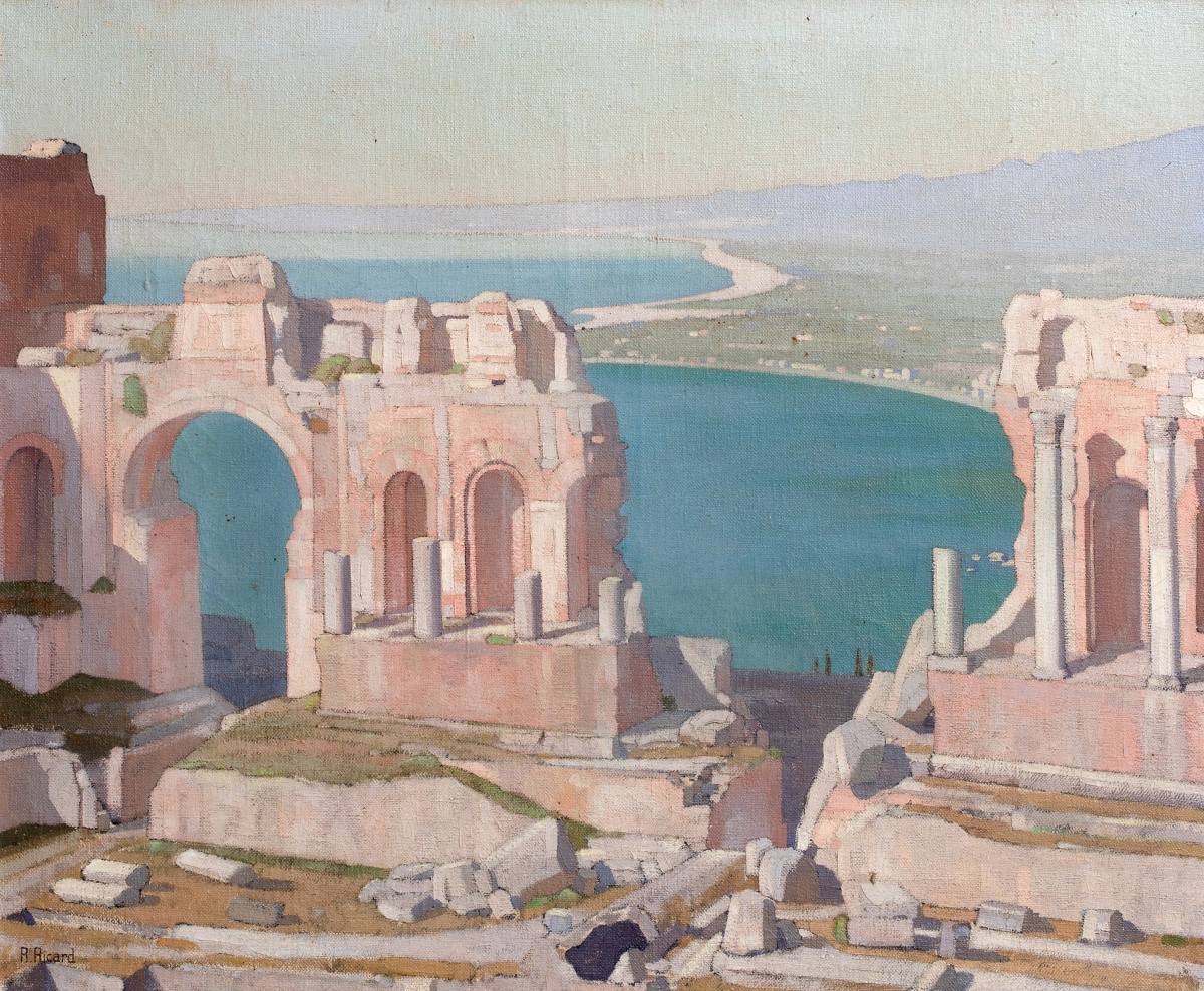 Amphithéâtre grec de Taormine, Sicile, Italie, XIXe siècle  René RICHARD (1895-1982)  -photo-2