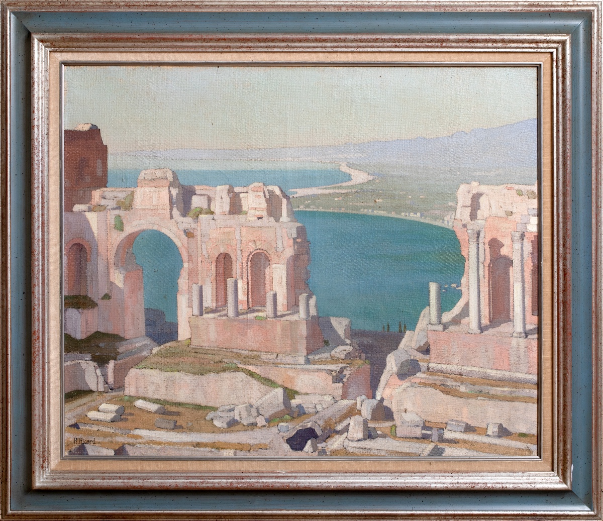 Amphithéâtre grec de Taormine, Sicile, Italie, XIXe siècle  René RICHARD (1895-1982)  