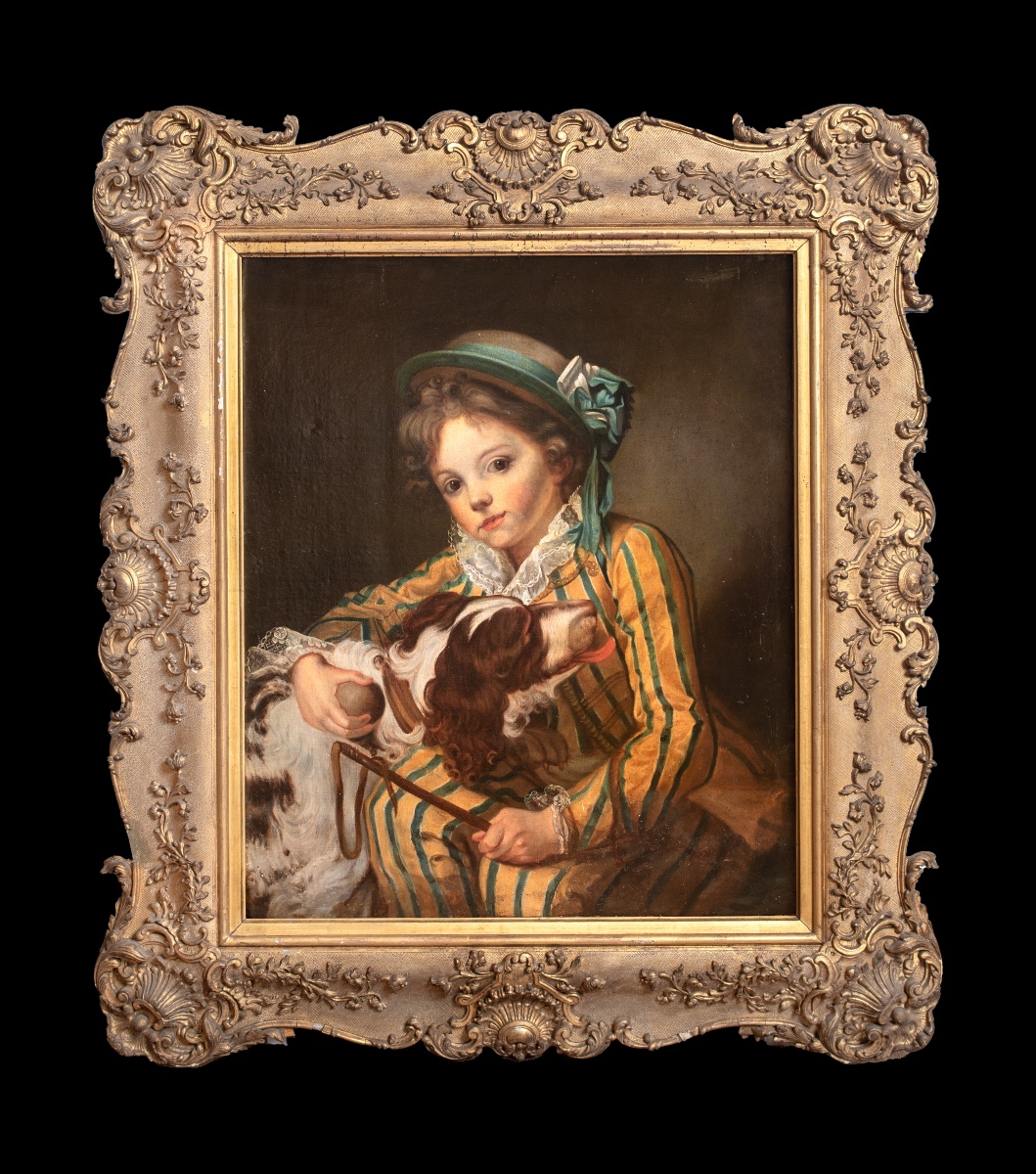 Portrait Of A Boy And A French Spaniel, Circa 1800 Jean-baptiste Greuze (1725–1805) 