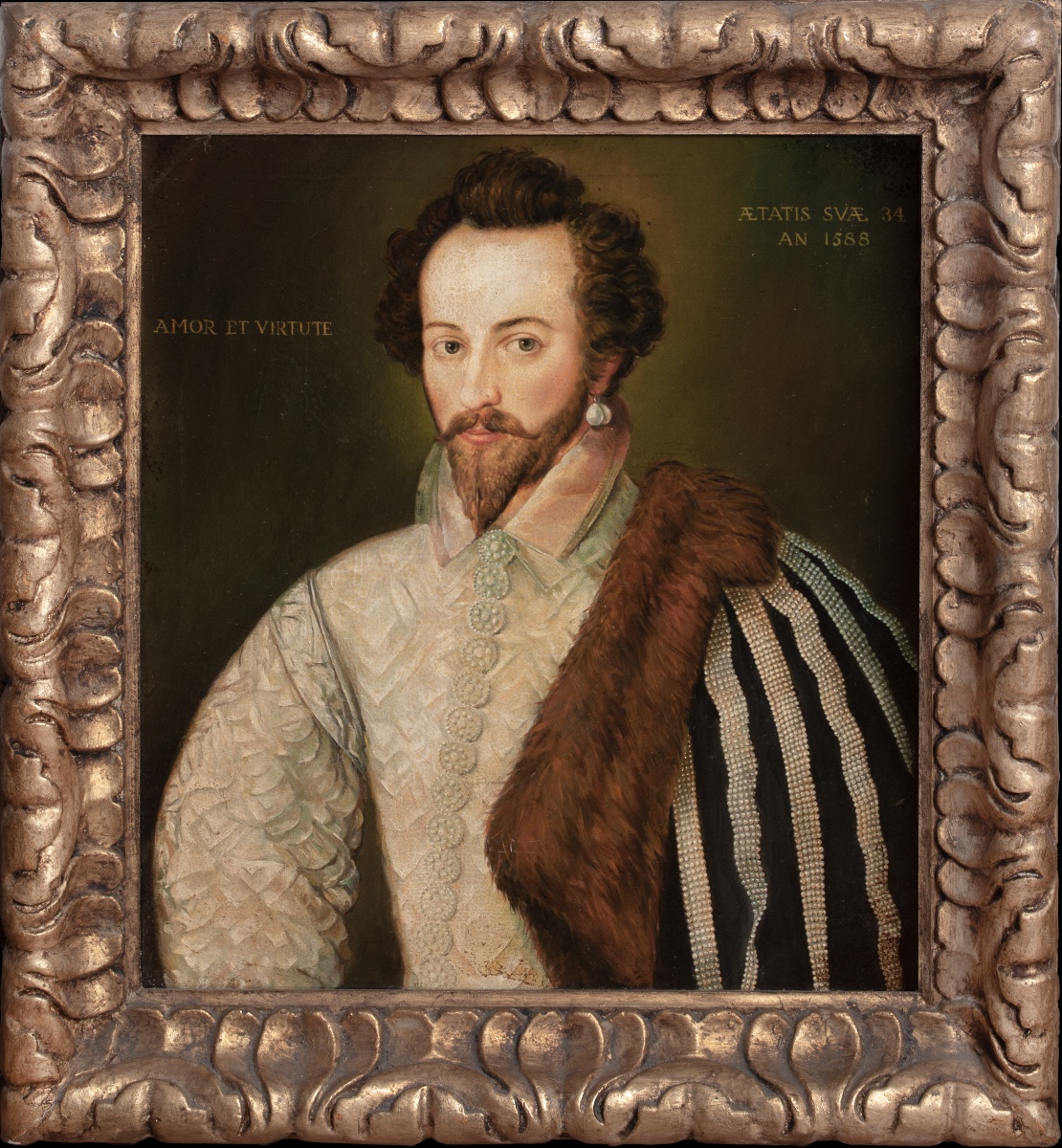 Portrait Of Sir Walter Raleigh (1553-1618) English School  