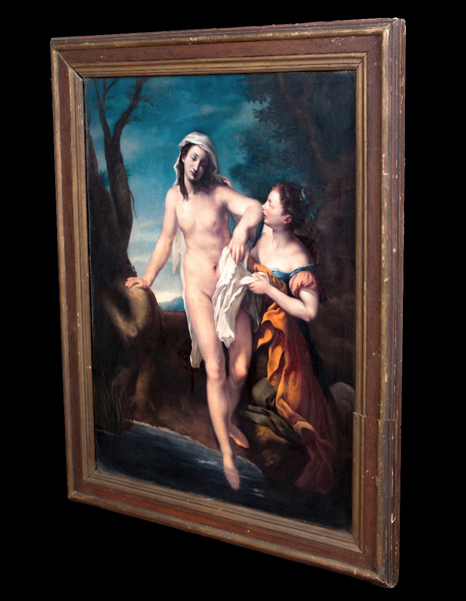 Nude Bather And Servant, 18th Century, French School  -photo-3
