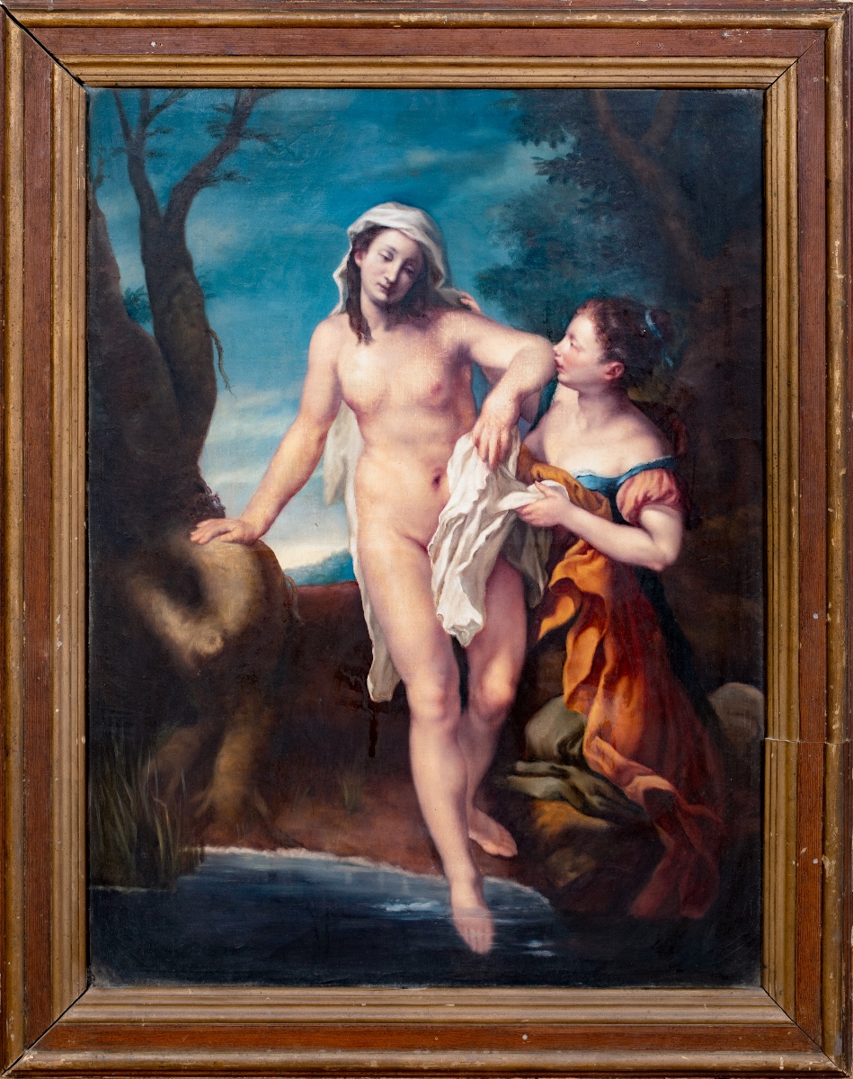 Nude Bather And Servant, 18th Century, French School  