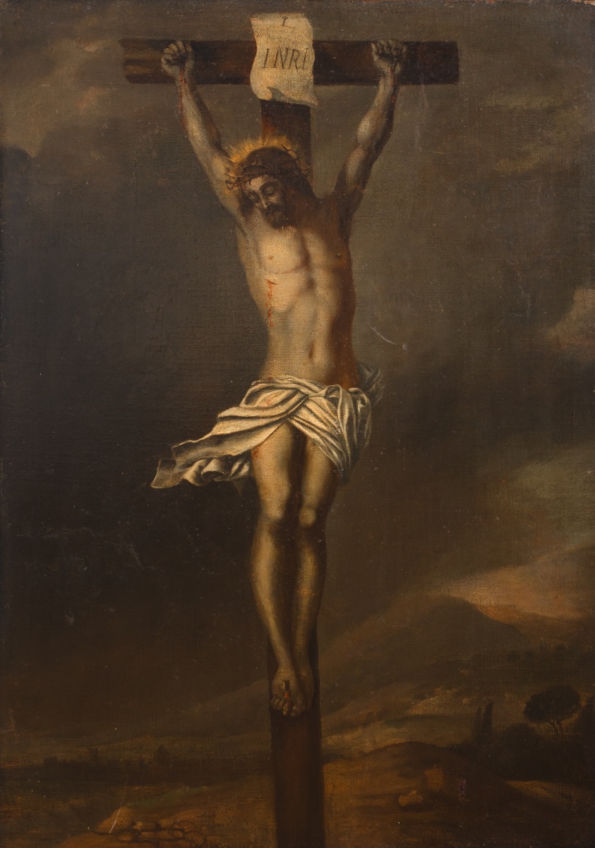 La Crucifixion, XVIIe siècle  Entourage d'Anthony van Dyck (1599-1641)  -photo-2