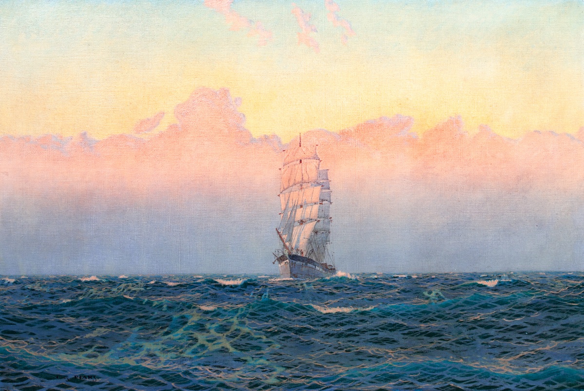 Lueur matinale en mer du Sud  vers 1900  Charles Pears (1873-1958)  -photo-4