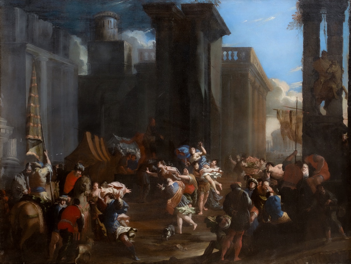 L'ENLÈVEMENT D'HÉLÈNE DE TROIE, XVIIe siècle  FRANCESCO MONTI (ITALIEN, 1646-1712)  -photo-2