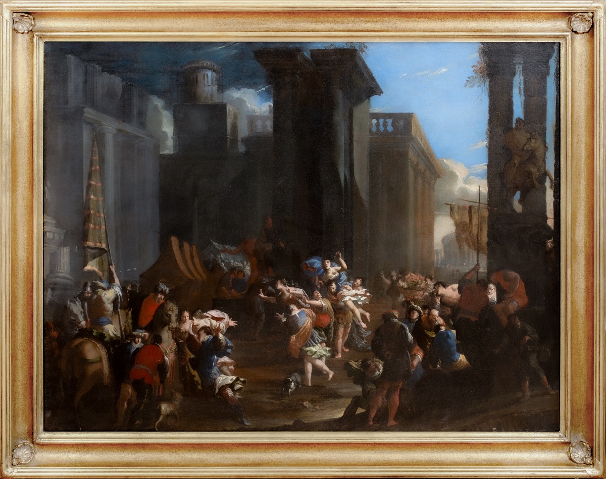 L'ENLÈVEMENT D'HÉLÈNE DE TROIE, XVIIe siècle  FRANCESCO MONTI (ITALIEN, 1646-1712)  
