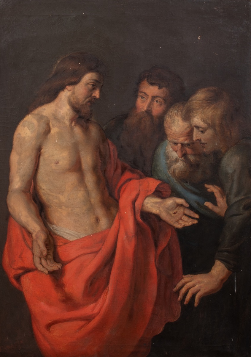 L'Incrédulité de saint Thomas, XVIIe siècle  Cercle de Pierre Paul Rubens (1577-1640)  -photo-2