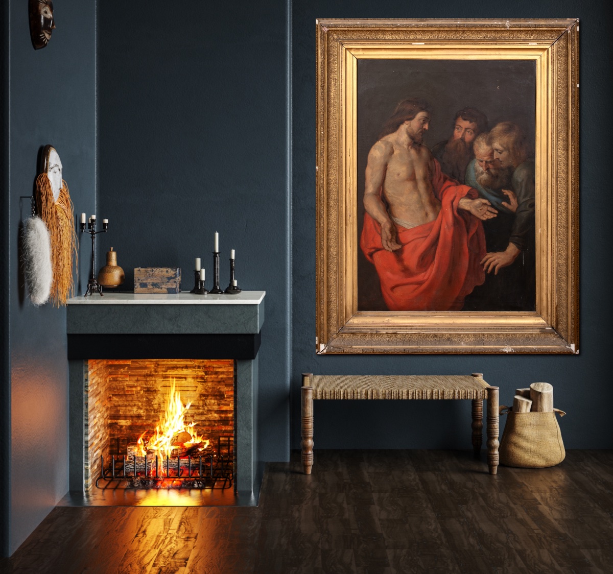 L'Incrédulité de saint Thomas, XVIIe siècle  Cercle de Pierre Paul Rubens (1577-1640)  -photo-1