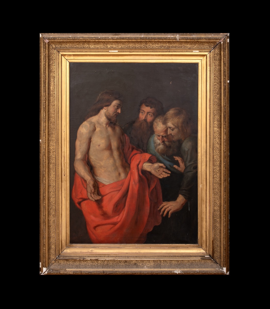 L'Incrédulité de saint Thomas, XVIIe siècle  Cercle de Pierre Paul Rubens (1577-1640)  -photo-2