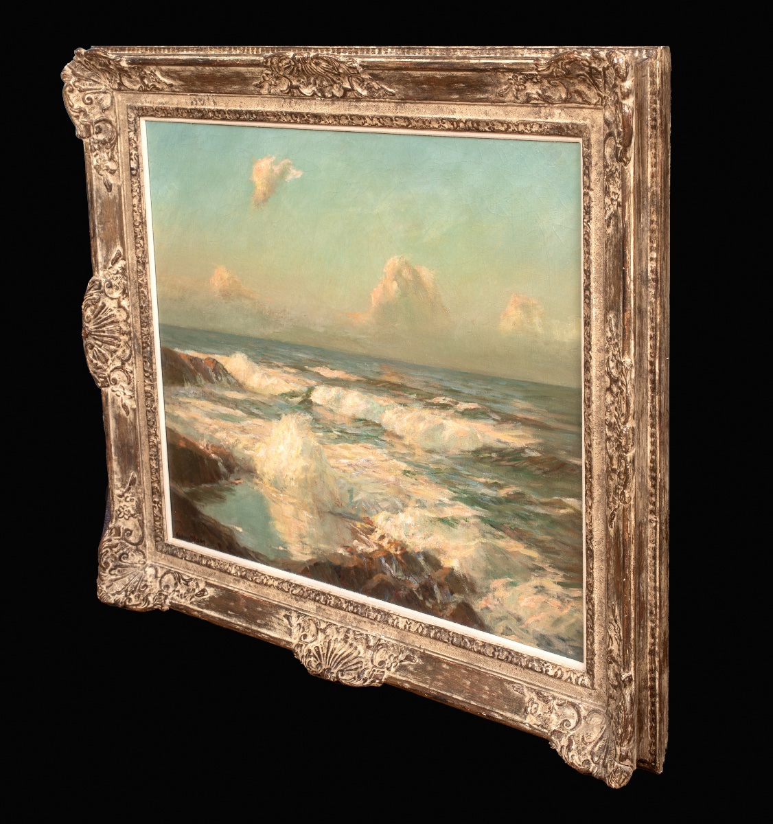 The Summer Sea, Newquay, 19th Century By Julius Olsson (1864-1942)-photo-4