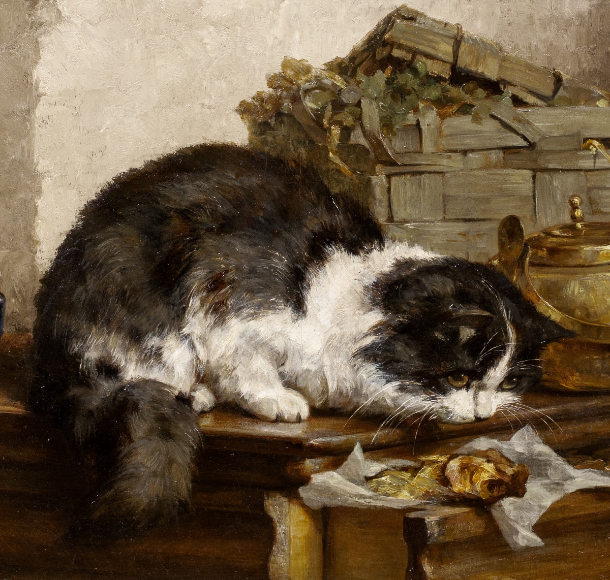 Un Souper De Poisson, Dated 1919 Charles Van Den Eycken (1859-1923)-photo-2