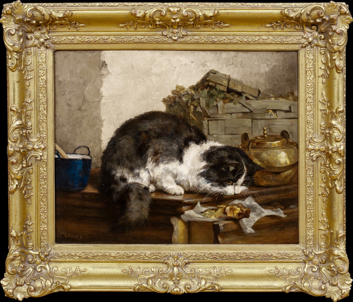 Un Souper De Poisson, Dated 1919 Charles Van Den Eycken (1859-1923)