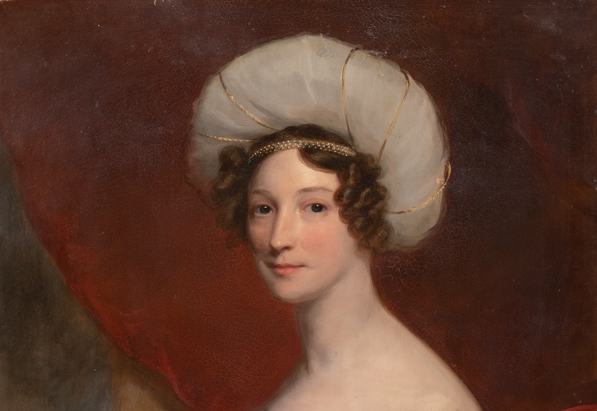 Portrait Of A Turbaned Lady, Attributed To Lady Elizabeth Bulteel, Circa 1820-photo-2