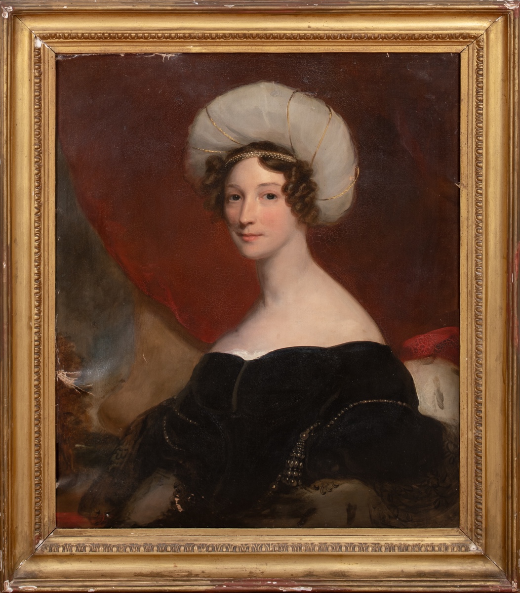 Portrait Of A Turbaned Lady, Attributed To Lady Elizabeth Bulteel, Circa 1820
