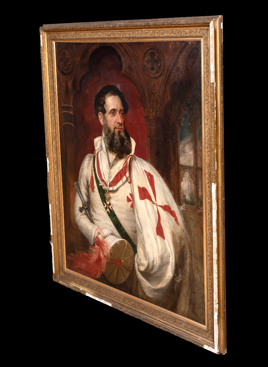 Portrait de Thomas Dawson (1811-1899), Chevalier de Malte, XIXe siècle  par Henry Pickersgill-photo-3