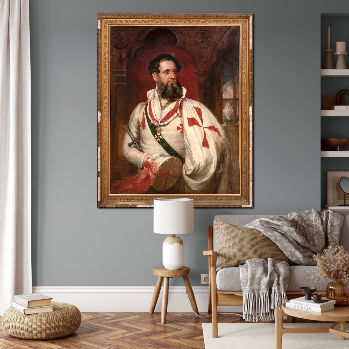 Portrait de Thomas Dawson (1811-1899), Chevalier de Malte, XIXe siècle  par Henry Pickersgill-photo-3