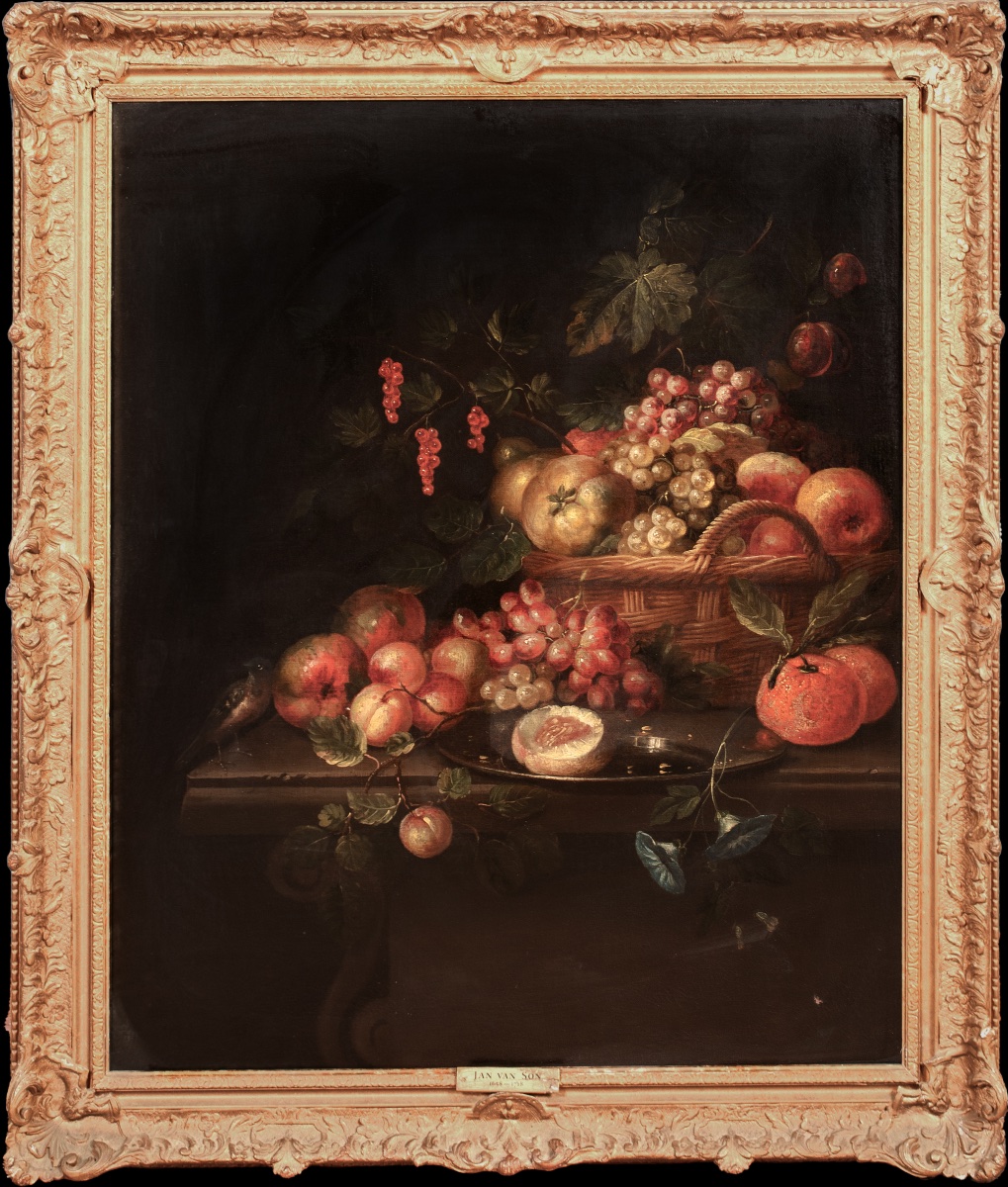 Still Life With Fruit, 17th Century Jan Frans Van Son (1658-1718)