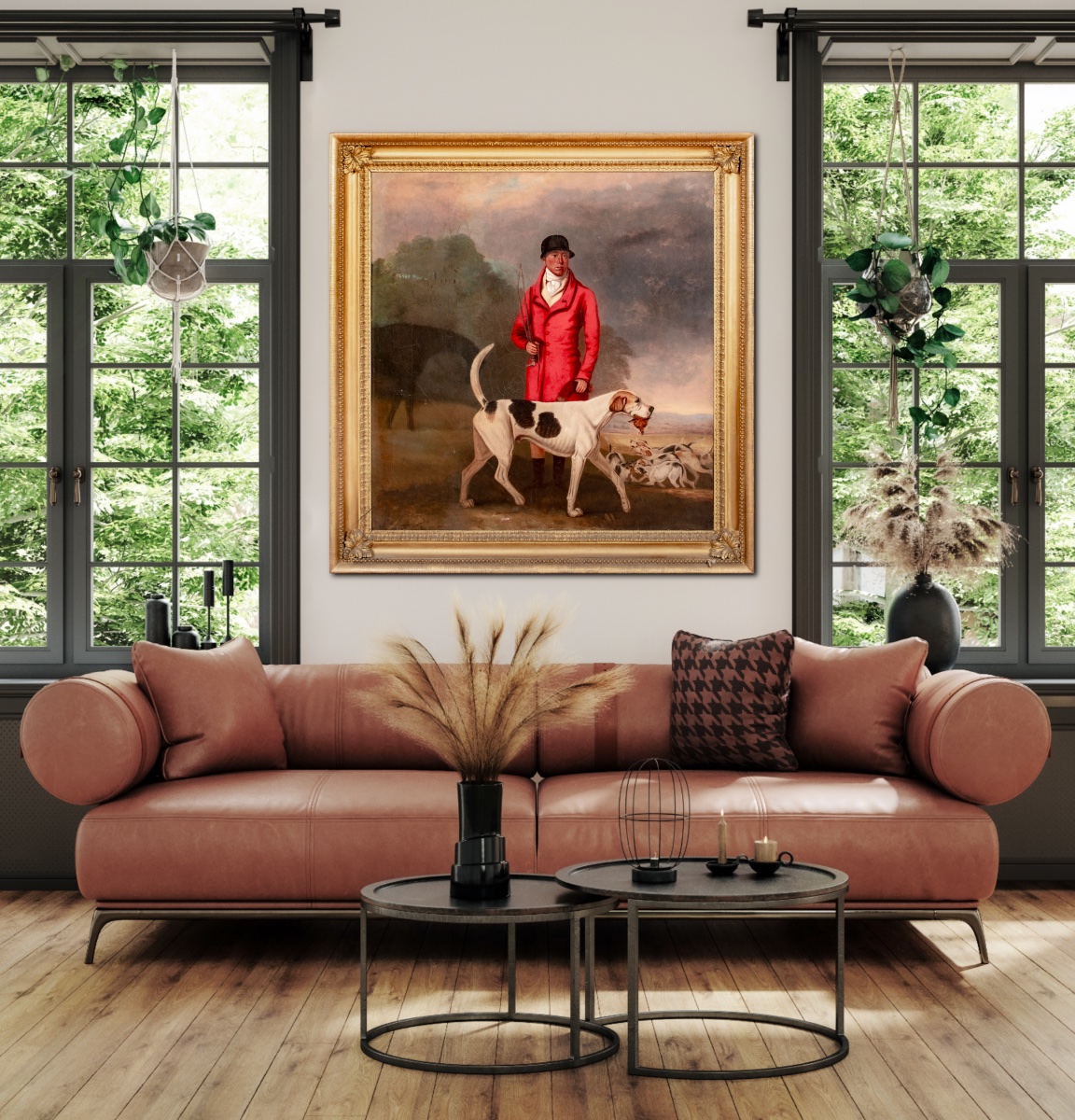 CHARLES KING, CHASSEUR DE CHASSE DE LORD ALTHORP, AVEC SON CHIEN PRÉFÉRÉ, OTTOMAN, vers 1820-photo-1
