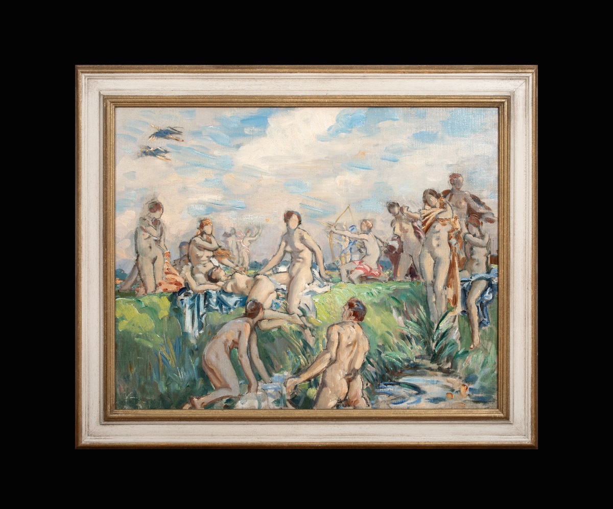 Artémis et les nymphes au bain, vers 1920  Par Wilfrid De Glehn RA (Britannique, 1870-1951)-photo-2