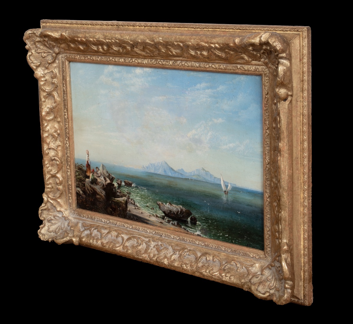 Vue de Capri, XIXe siècle  Attribuée à George Edwards Hering (1805-1879)  -photo-2