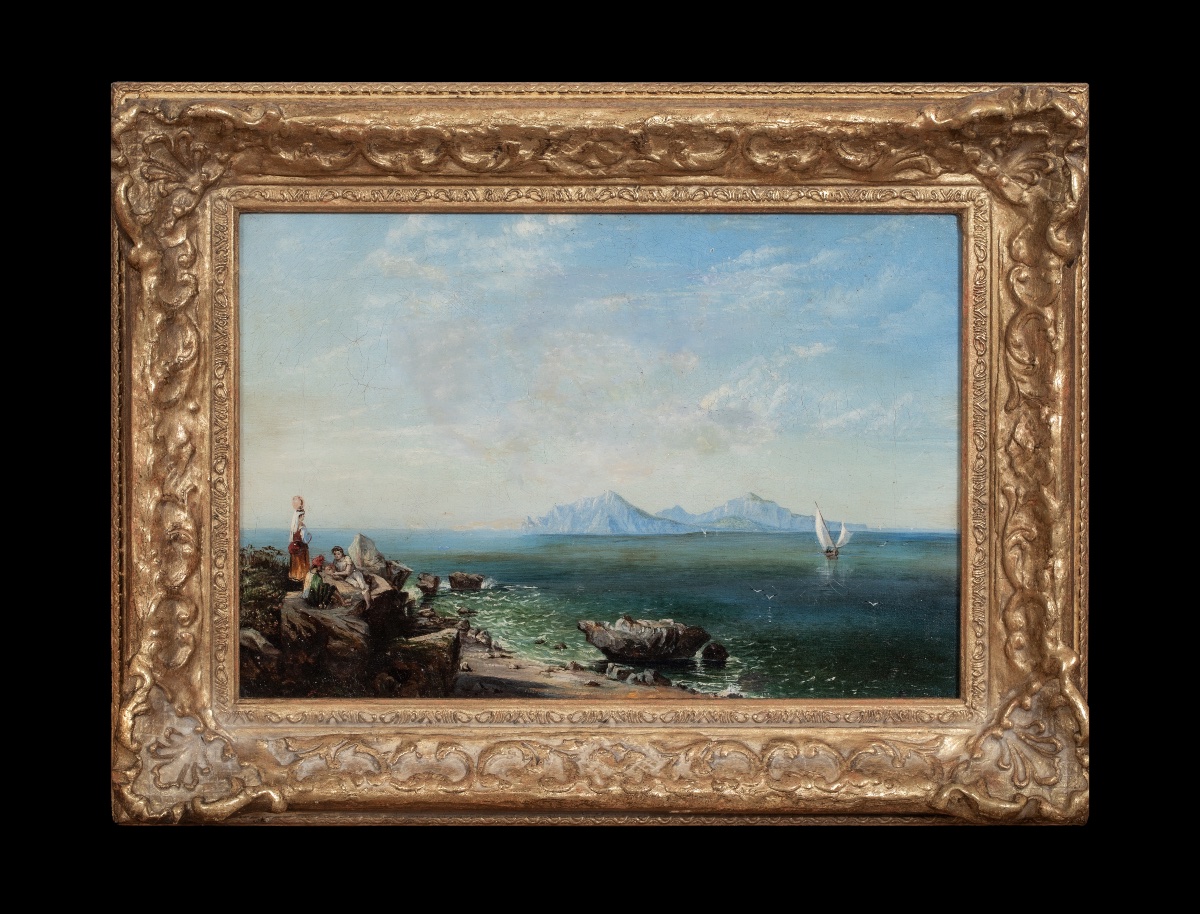 Vue de Capri, XIXe siècle  Attribuée à George Edwards Hering (1805-1879)  -photo-4