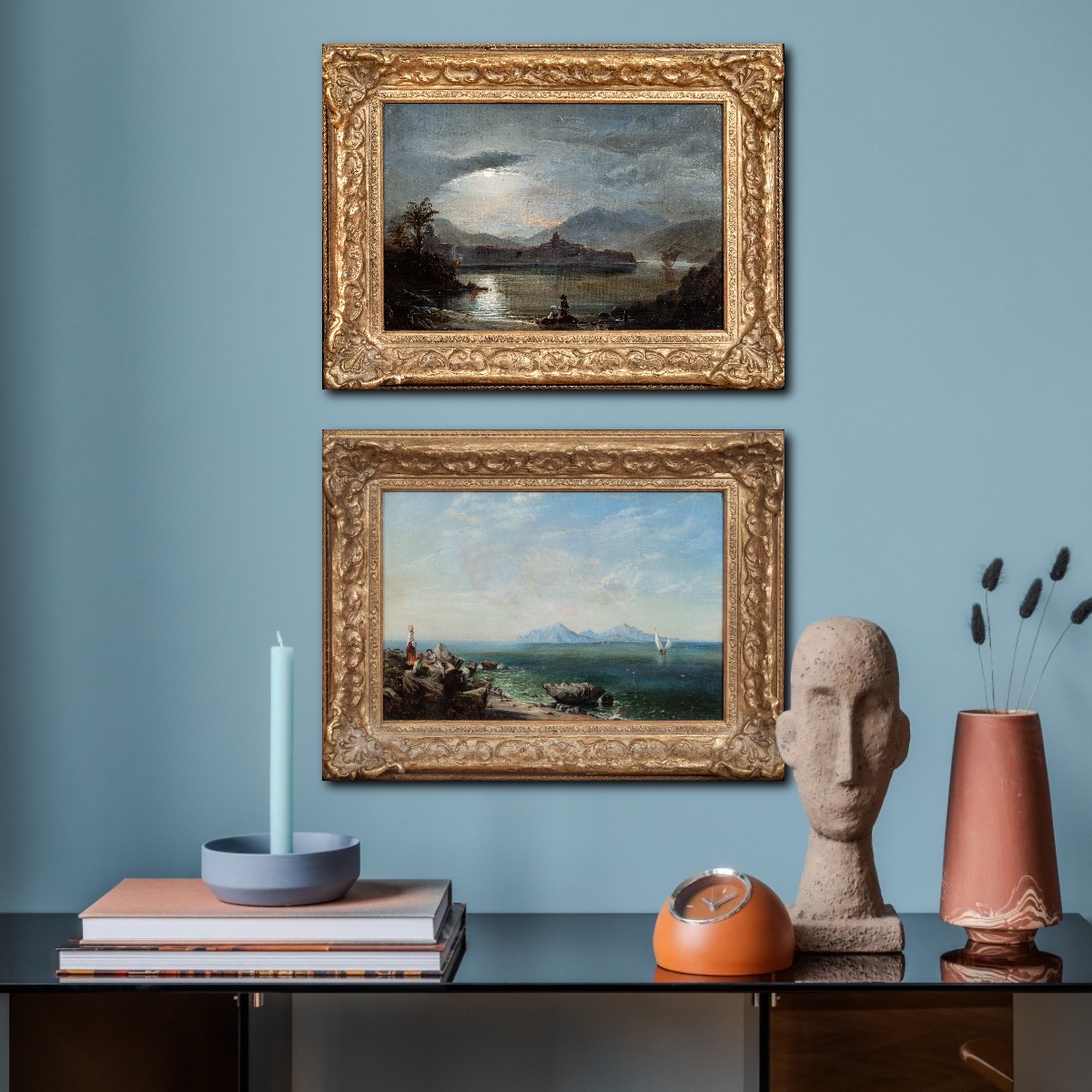 Vue de Capri, XIXe siècle  Attribuée à George Edwards Hering (1805-1879)  -photo-3