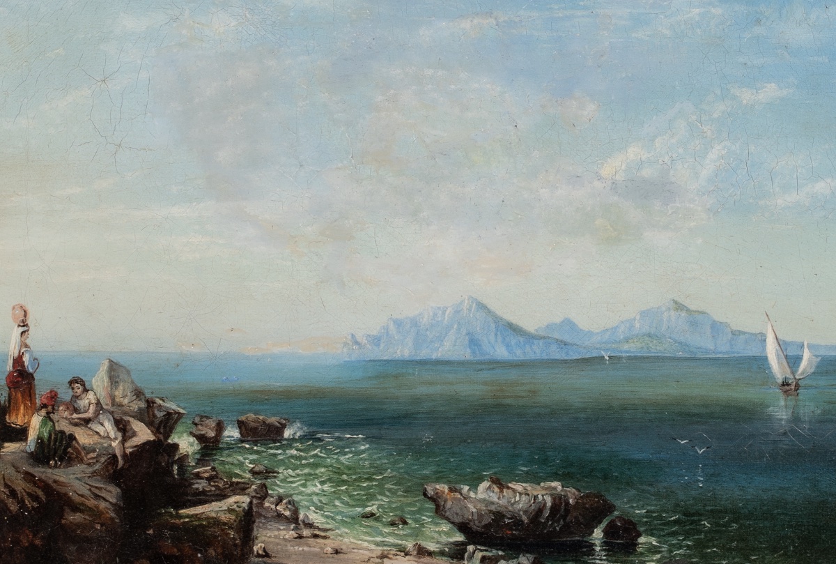 Vue de Capri, XIXe siècle  Attribuée à George Edwards Hering (1805-1879)  -photo-4