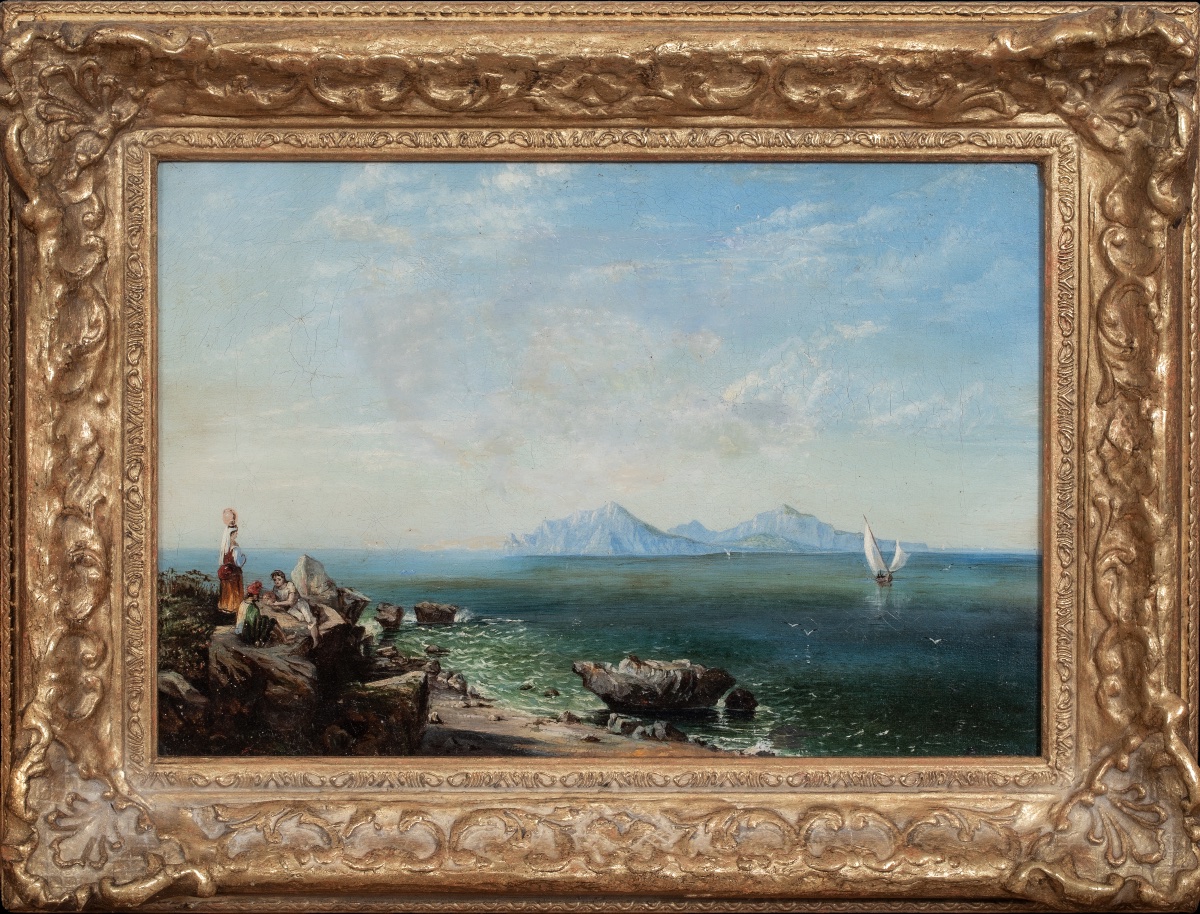 Vue de Capri, XIXe siècle  Attribuée à George Edwards Hering (1805-1879)  