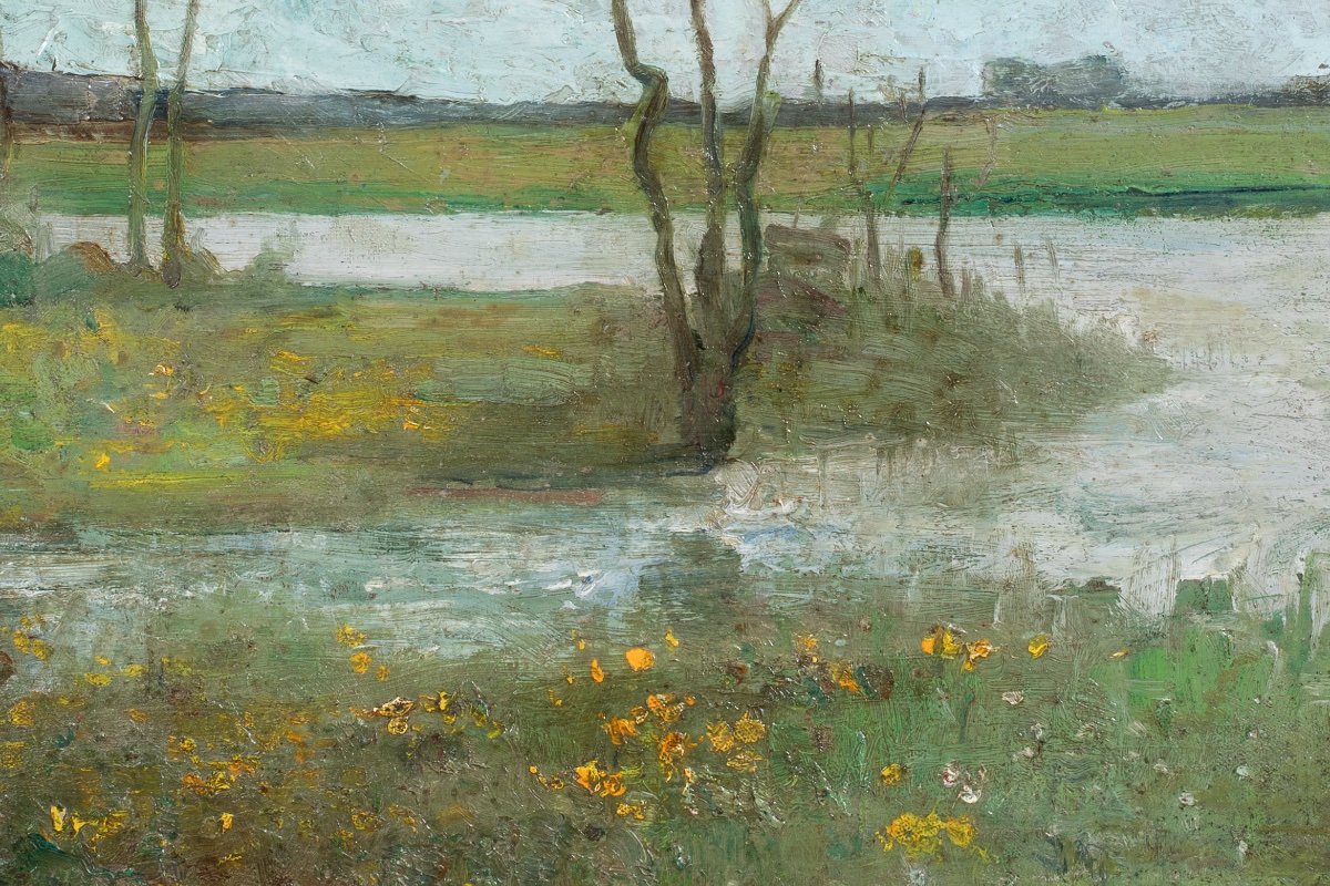Impressionist River Landscape, C. 1900  Circle Of Piet Mondriaan (1872–1944)  -photo-2