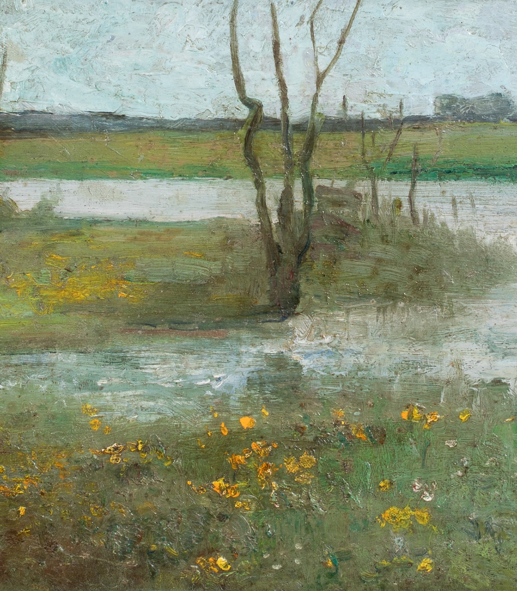 Impressionist River Landscape, C. 1900  Circle Of Piet Mondriaan (1872–1944)  -photo-3