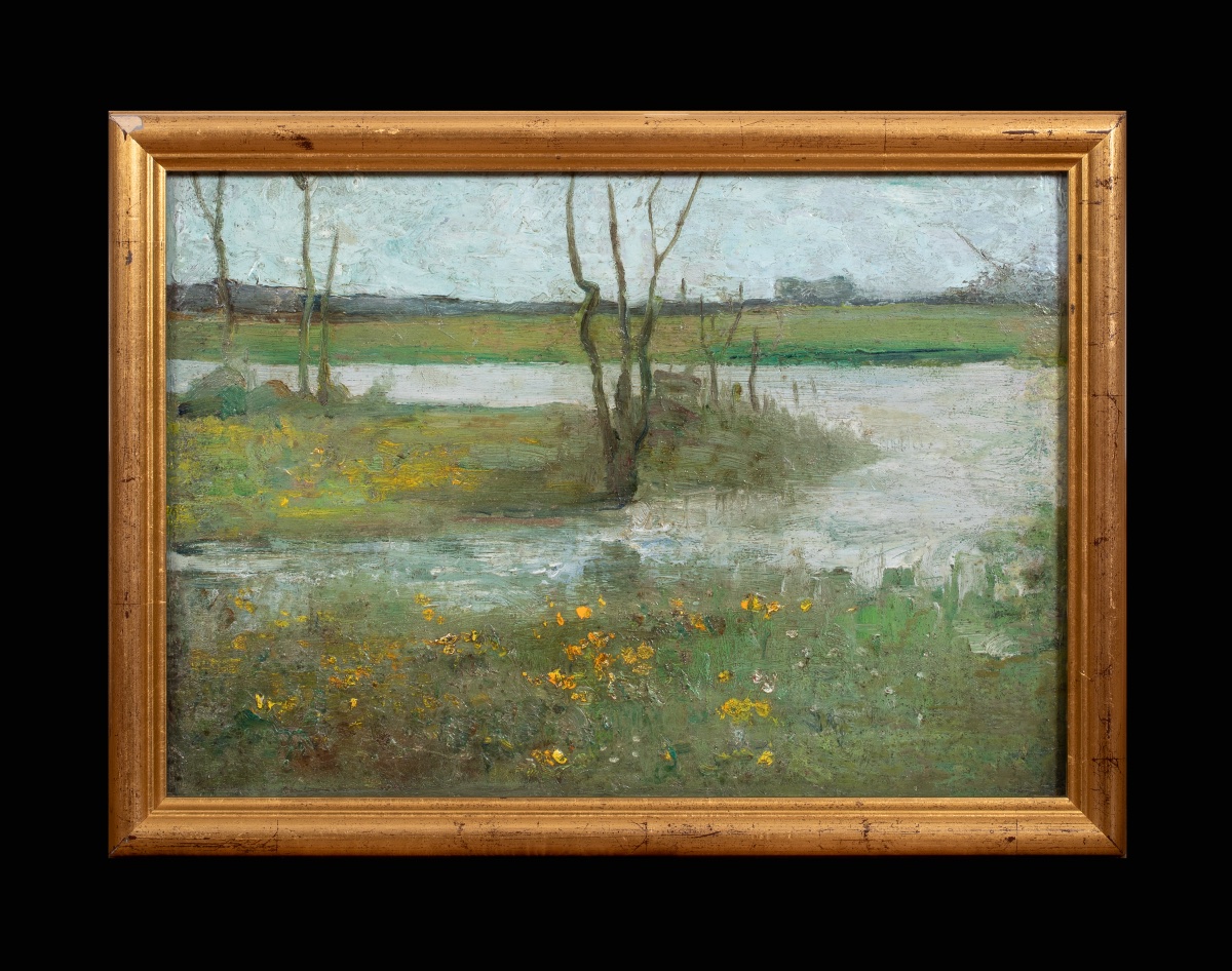 Impressionist River Landscape, C. 1900  Circle Of Piet Mondriaan (1872–1944)  -photo-4