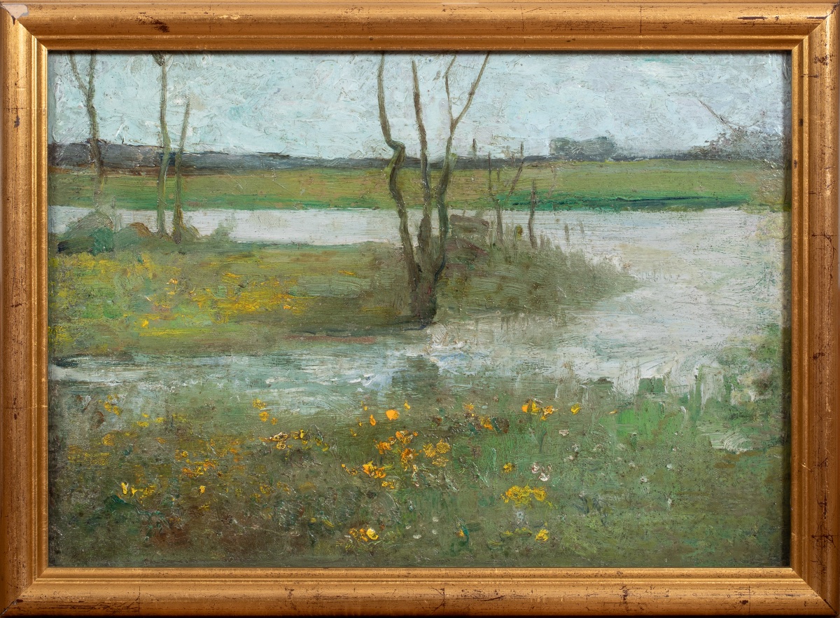 Impressionist River Landscape, C. 1900  Circle Of Piet Mondriaan (1872–1944)  