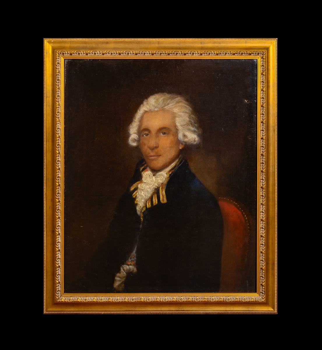 Portrait d'un gentilhomme métis, XVIIIe siècle  École française - Pochoir Christie's au verso  -photo-3