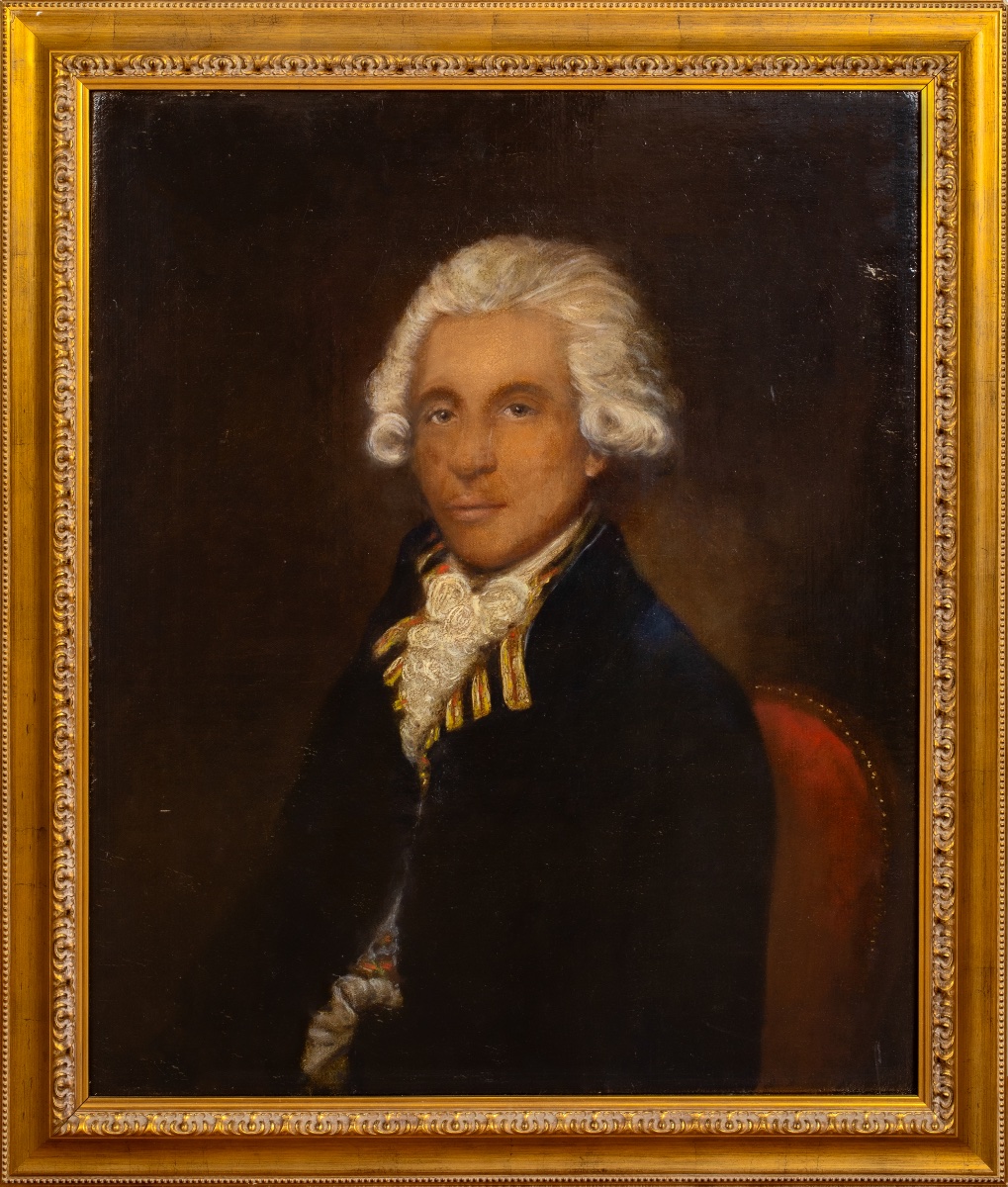 Portrait d'un gentilhomme métis, XVIIIe siècle  École française - Pochoir Christie's au verso  