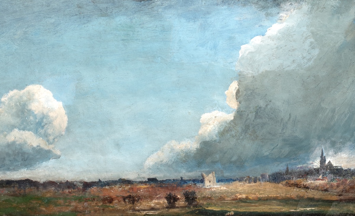 Paysage, Étude de cumulus, début du XIXe siècle  Attribué à John Constable (1776-1837) -photo-2