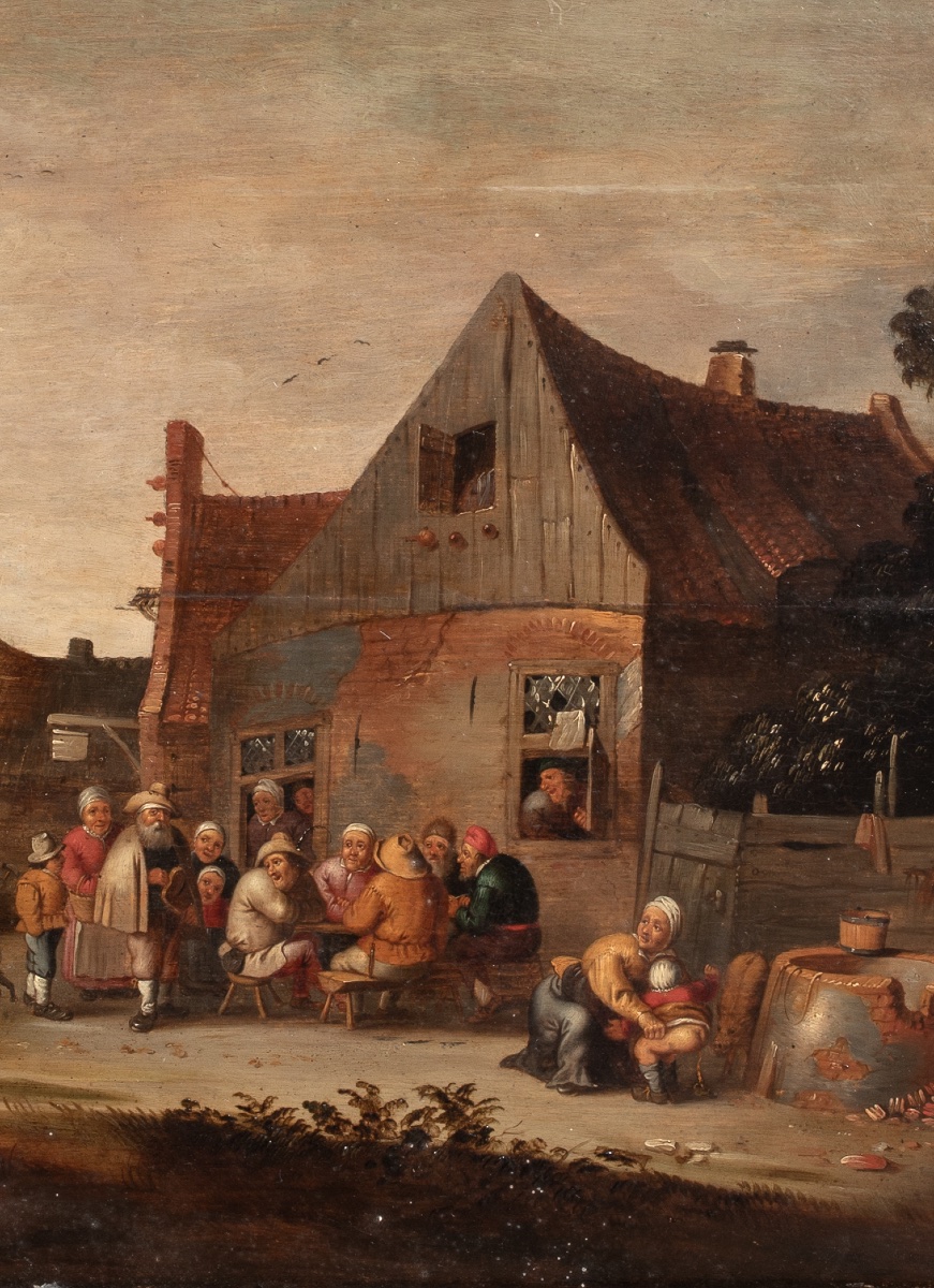 Village Tavern With Peasants Drinking And A Hurdy-gurdy Player, 17th Century  David Teniers-photo-1