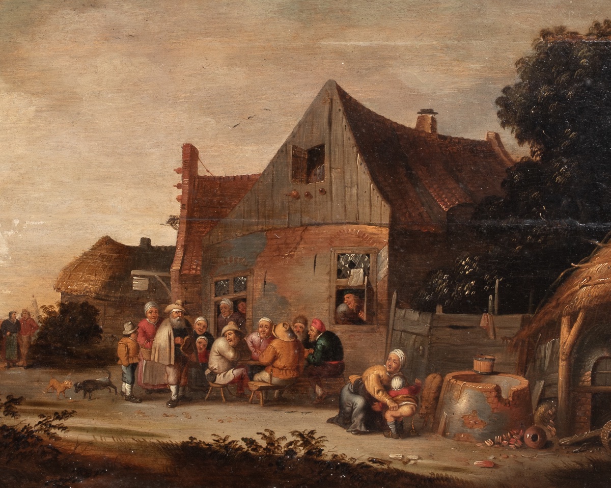 Village Tavern With Peasants Drinking And A Hurdy-gurdy Player, 17th Century  David Teniers-photo-2