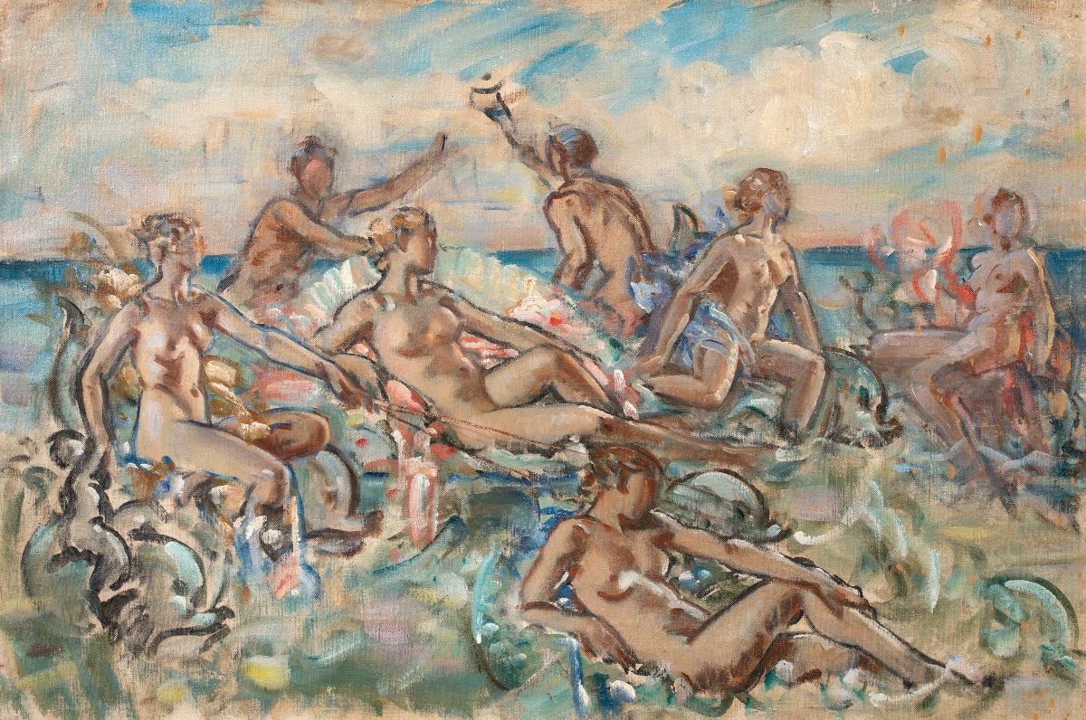 La Naissance de Vénus, vers 1920  Par Wilfrid De Glehn RA (Britannique, 1870-1951) -photo-1